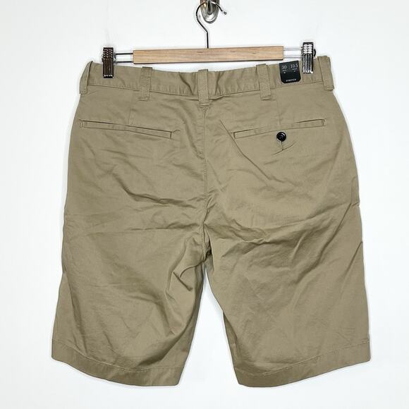 J Crew Mens 10” Stretch Chino Shorts Khaki Tan Size 30 Preppy Casual Vacation - Picture 3 of 6